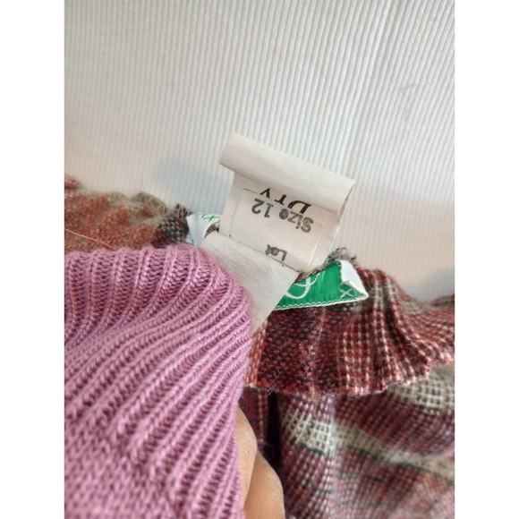 Prestige of Boston Skirt Womens Sz 12 Biege Maxi A-Line Wool Midi VTG 60s Plaid - Picture 11 of 12